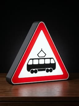 Дорожный знак Трамвай — миниатюра 1