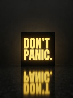 Надпись DON'T PANIC — миниатюра 2