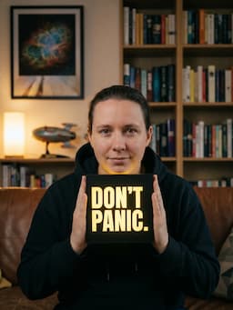 Надпись DON'T PANIC — миниатюра 6
