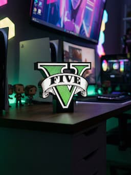 Grand Theft Auto V LED лайтбокс / Ночник ГТА 5 — миниатюра 4