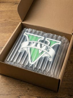 Grand Theft Auto V LED лайтбокс / Ночник ГТА 5 — миниатюра 5