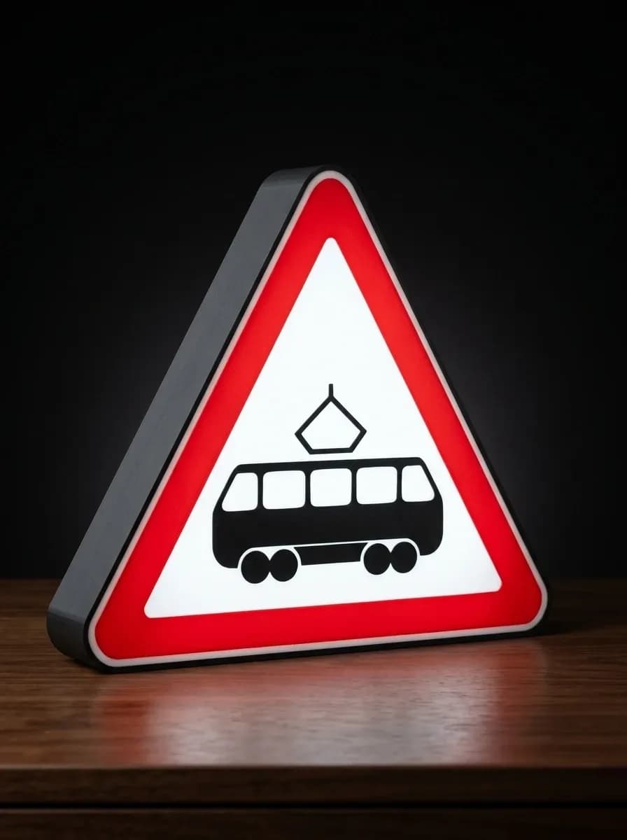 Дорожный знак Трамвай